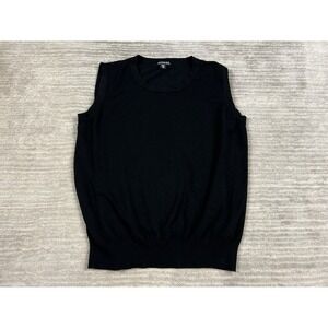 George Sweater Vest Womens XL Black Sleeveless Rayon Blend Knit Casual